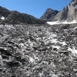 wie schon erwähnt überqueren wir ohne Probleme diagonal den Lötschegletscher