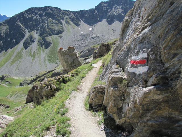 der Weg ist immer gut ersichtlich und markiert