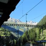 noch vor kurzen waren wir dort oben. Blick zum Lötschenpass vom Bahnof Goppenstein aus gesehen