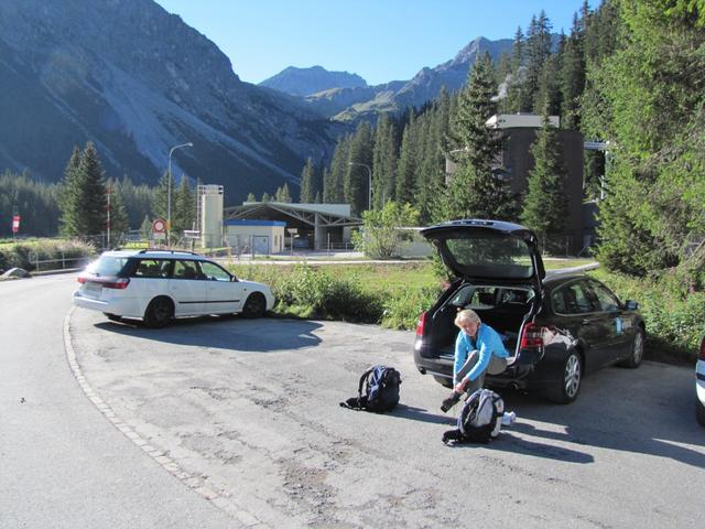 beim Parkplatz bei der ARA von Arosa