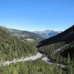 Blick Richtung Arosa, zuhinterst der Mattjischhorn. Dort oben waren wir auch schon