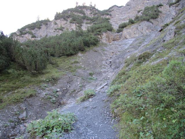 gut ersichtlich der weitere Wegverlauf