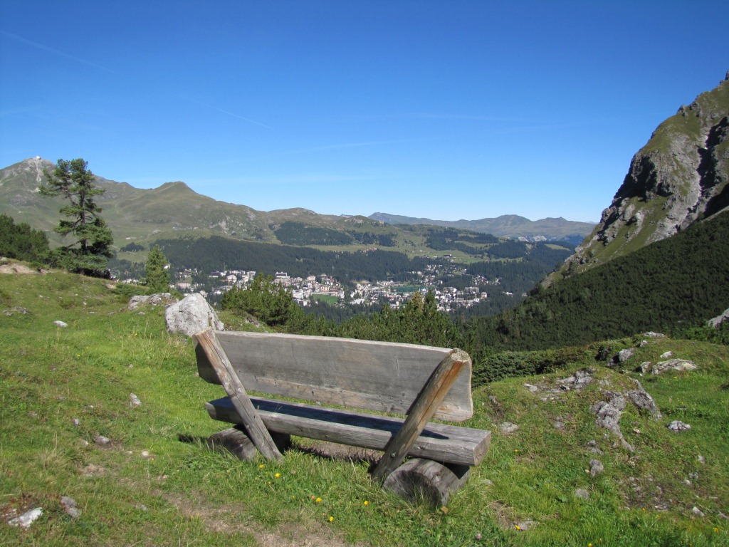 hier haben wir eine kleine Rast eingelegt. Was für eine schöne Aussicht auf Arosa