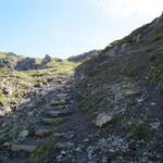 der Weg wird nun steiler