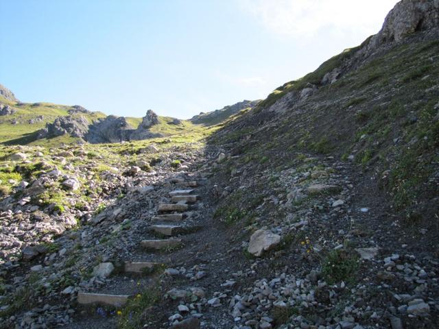 der Weg wird nun steiler