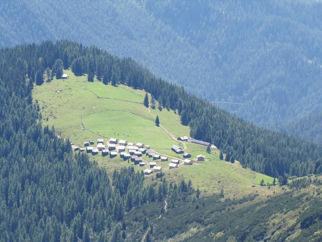 Tiefblick auf die Wiesener Alp