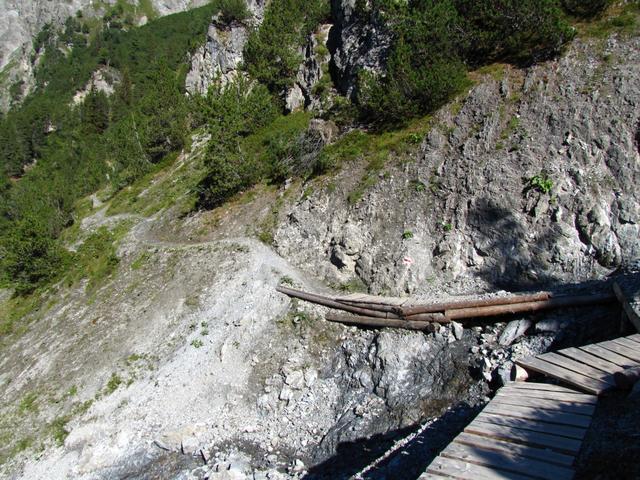 wir biegen nun hier rechts ab und machen einen kleinen Abstecher zum Alteiner Wasserfall