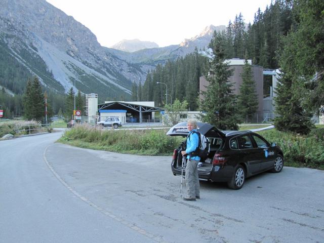 beim Parkplatz bei der ARA Arosa