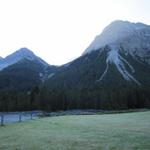 Blick hinauf zum Schiesshorn. Dort hinauf führt heute unsere Wanderung