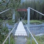 auf der Hängebrücke die den Welschtobelbach überspannt