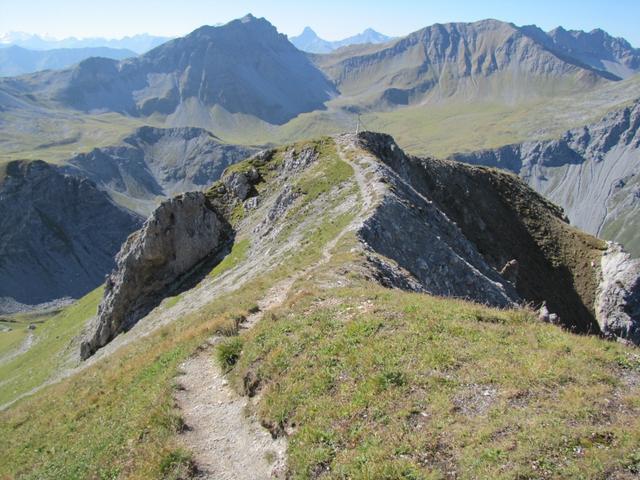 der Abstieg beginnt Richtung Schiesshorn Furgga