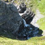Blick zum kleinen Wasserfall vom Alteinbach Punkt 2112 m.ü.M.