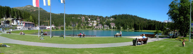 schönes Breitbildfoto beim Obersee von Arosa