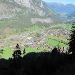 Tiefblick nach Kandersteg