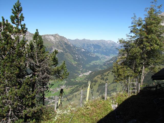 von der Hütte aus, hat man einen schönen Ausblick auf das ganze Kandertal