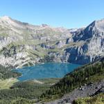 Blick auf den Oeschinensee. Dort waren wir auch schon