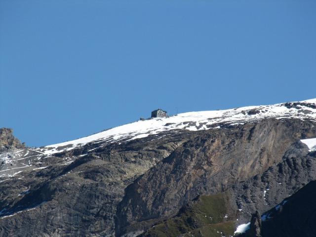 Blick zur Blüemlisalphütte. Dort waren wir auch schon