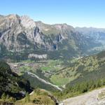 Tiefblick nach Kandersteg