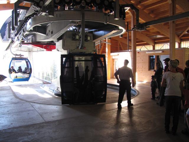 mit der Gondelbahn geht es nun runter nach Kandersteg