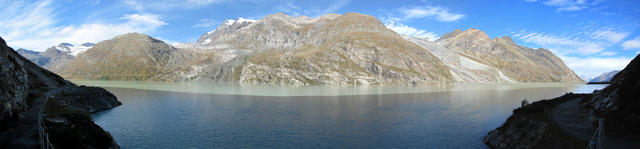 sehr schönes Breitbildfoto vom Mattmark Stausee