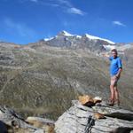 Franco zeigt auf den Strahlhorn