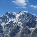 Atemberaubend ist der Blick auf die Ostwand des des Monta Rosa