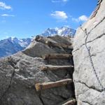 in der Regel ist die Ostwand vom Monte Rosa schon sehr früh hinter Quellwolken verdeckt