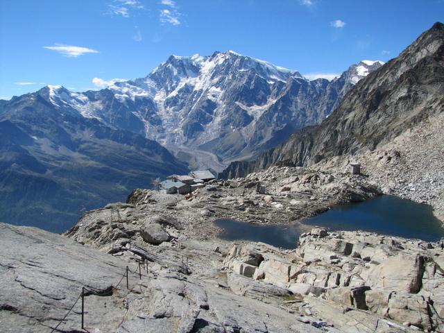 1500 m unter uns liegt das italienische Valle Anzasca