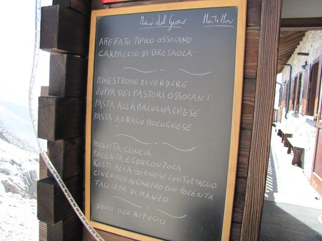 das Tagesmenü