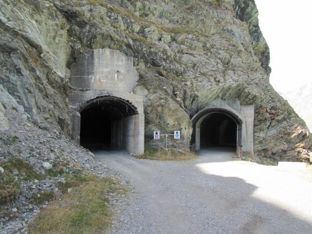 beim zweiten Tunnel geht es diesmal durch den Tunnel hindurch