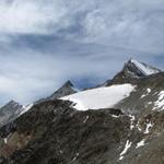 Täschhorn, Dom, Fallgletscher und die Lenzspitze