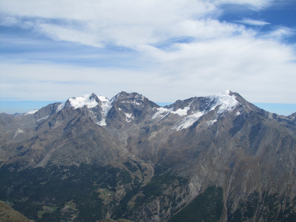 Fletschhorn, Lagginhorn und Weissmies was für eine atemberaubene Aussicht