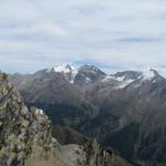 was für eine traumhafte Aussicht auf das Fletschhorn, Lagginhorn und Weissmies