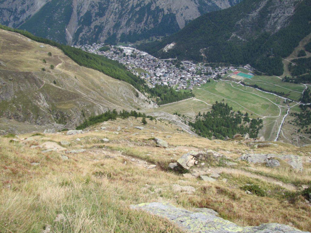 ...sondern über Trift, direkt hinunter nach Saas-Fee