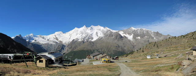 Blick zurück nach Kreuzboden und die unzähligen Viertausender