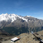 schönes Breitbildfoto mit Blick auf Hohsaas und die Viertausender