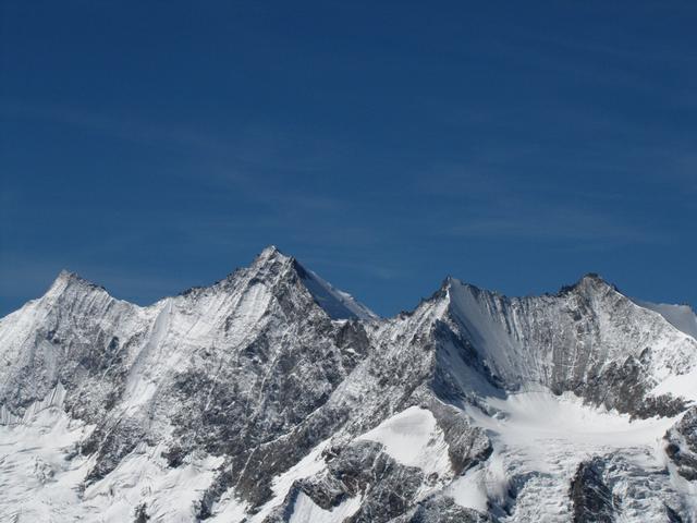 Täschhorn 4490 m, Dom 4545 m, Lenzspitze 4294 m und Nadelhorn 4327 m