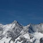 Täschhorn 4490 m, Dom 4545 m, Lenzspitze 4294 m und Nadelhorn 4327 m