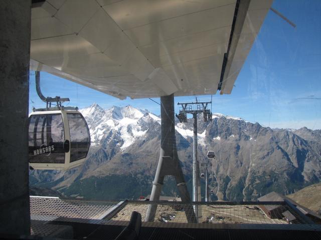 mit der Gondelbahn geht es nun wieder abwärts bis zur Mittelstation auf Kreuzboden