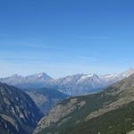 was für ein Weitblick! Das Rhonetal, Les Diableret, Wildhorn, Wildstrubel und Bietschhorn. Viele Touren haben wir in diesen Geb