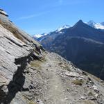 was für eine Aussicht! Strahlhorn, Egginer und Allalinhorn