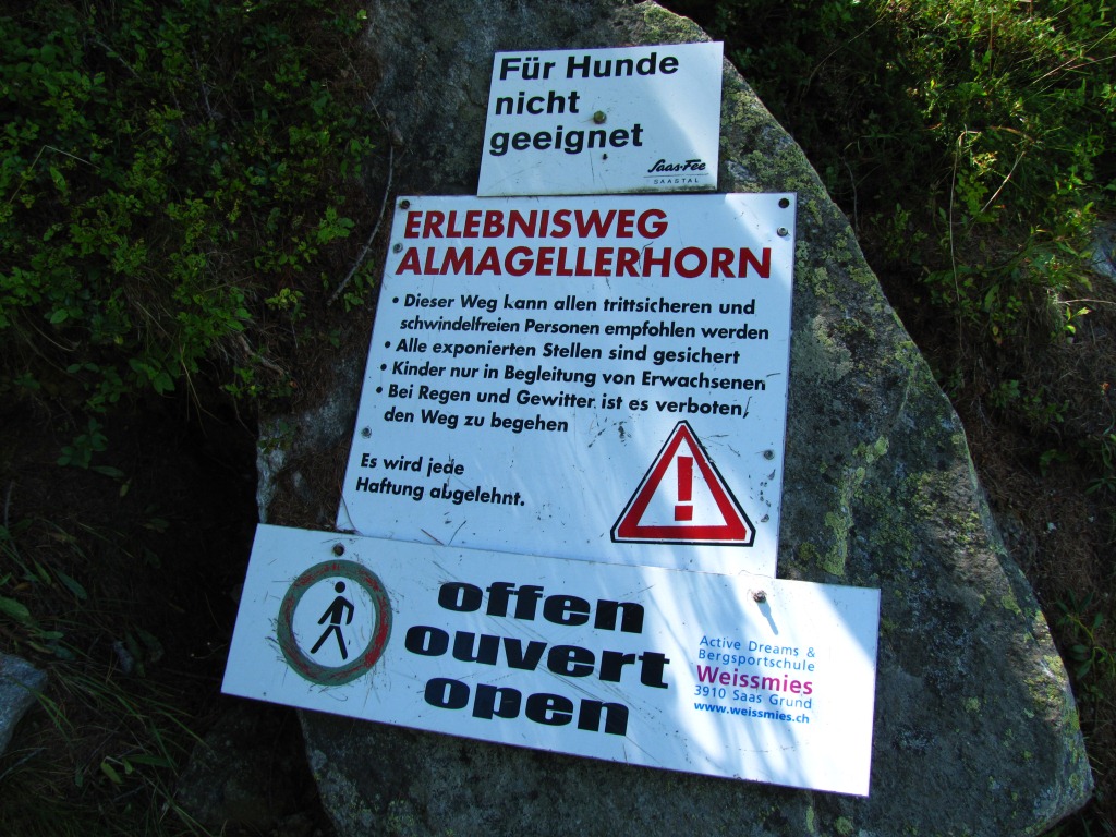 Hinweistafel zum Erlebnisweg