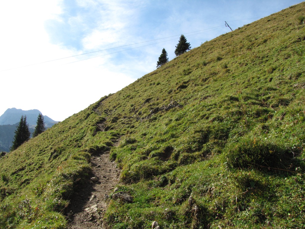 der Weg wird nun richtig steil