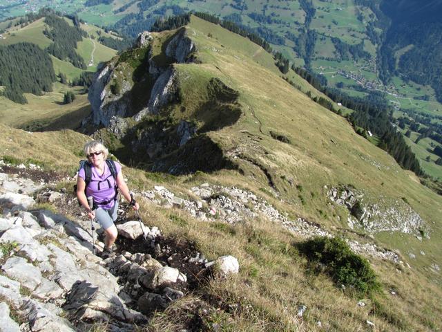 Blick zurück zum Weg den wir zurückgelegt haben