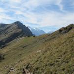 auf dem Rüederigsgrat mit Blick zur Grathütte