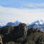 im Vordergrund die Bachflue. Im Hintergrund Eiger, Mönch und Jungfrau