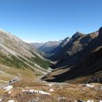 Blick von der Alp Ramoz ins Welschtobel von wo wir gekommen sind