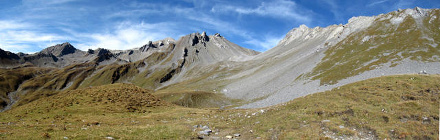 Breitbildfoto mit Blick zum Erzhornsattel