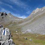 während dem aufwärts wandern, hatten wir den Erzohornsattel ständig im Blickfeld