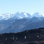 Breitbildfoto vom Erzhornsattel Richtung Engadin. Was für ein Panorama!